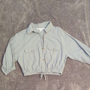 Button-Up Cropped Jacket